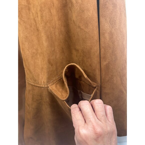 Vtg Vinci Vera Pelle Suede Italian Jacket XL 46-48 Genuine Leather Buttery Soft - Picture 12 of 16